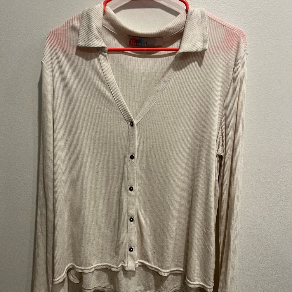 Free people beach collared top
